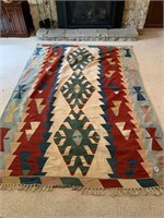 Colorful Woven Kilim Rug