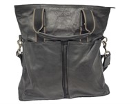 Coach Black Leather Large Messenger Bag