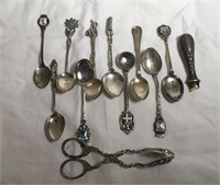 European .800 Silver Lot Souvenir Spoons