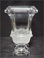German lead crystal vase with frosted base
