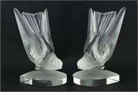 Pr. Lalique "Herondelles" Bird Bookends
