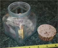 Bottle Glass Jar w/ Cork & Seashells