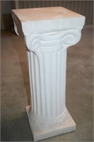 Vtg Plaster Greek Column Fern Plant Stand 24.25"t