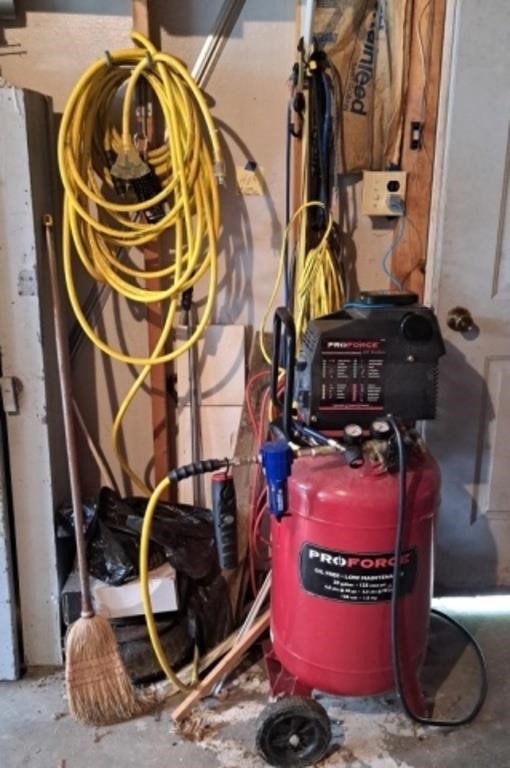 Air Compressor, Air Hose, Extension Cords