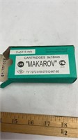 Makarov 9x18mm 50 cartridges