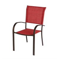 Stackable Steel Sling Patio Chair  Chili