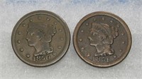 1850 & 1851 Large Cents