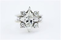 1.6 Carat Marquise Diamond Plat. $15,800 Appraisal