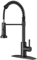 Forious black pull down kitchen faucet
