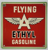 SSP Flying A Ethyl Gasoline Pump Sign 10in x 10in