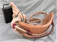 BULL ROPE RIG WITH 3/4" HANDLE LEATHER PAD & BELL