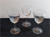 3pc Wine Glasses Cristal D'arques-durand