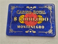 Large Casino Royal 1 Million Montenegro Placard