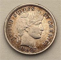 1892 Barber Dime