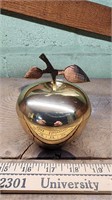 Brass apple trinket box