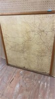 ANTIQUE PICTURE OF MIDWEST   42x38 IN