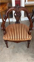 Mahogany Victorian Carved Arm Chair