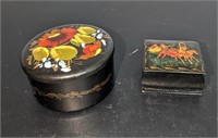 2 Piece Small Vintage Trinket Boxes