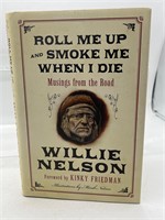 Signed Willie Nelson roll me up & smoke me book