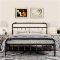 B9758  THEOCORATE Full Size 14 Bed Frame Black
