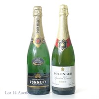 Bolinger & Pommery Champagnes