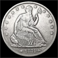 1871-S Arws Seated Liberty Half Dollar CLOSELY