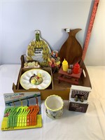 Egg Plate, Bread Board, Hangers & Misc