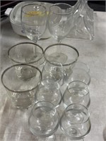 10pc of glass drinkware