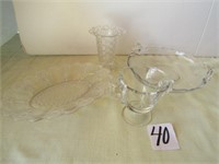 4 PIECES CLEAR GLASS