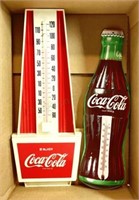 (2) Wall Hanging Coca Cola Thermometers