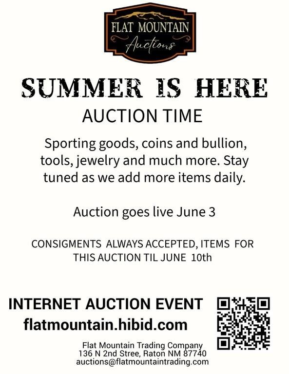 JUNE 22  SUMMER IS HERE AUCTION TIME