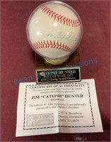 Jim "catfish" Hunter, autographed baseball