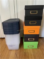 Shoe box containers - plastic & cardboard