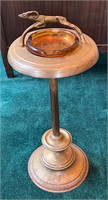 Vintage Free Standing Brass Gazelle Ashtray with