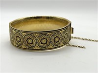 Fine Vintage Spanish Damascene Clasp Bracelet