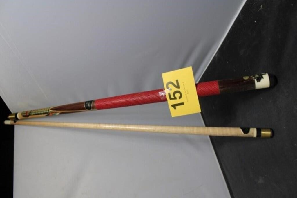 TWO MR BILLARD IMPORTED CUES, CANADIAN