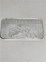 1oz Silver Bar Scottsdale Mint