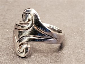 Swirl Sterling Silver Ring Sz 5.5