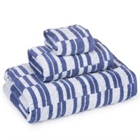 Stratus Stripe Quick Dry Thin 3 Piece Towel set