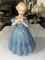 PORCELAIN DOLL FIGURE IN BLUE DRESS