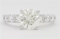 2.50 Ct Lab Grown Round Cut Diamond Ring 14 Kt