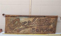 Overland Service Metal Sign 44" x 15"