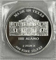 1oz Texas Silver Alamo / Longhorn Round .999