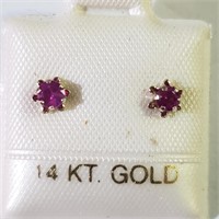 $100 14K  Ruby Earrings