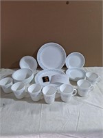 28-Piece Blue Corelle Plate Set, 7 of Each Size