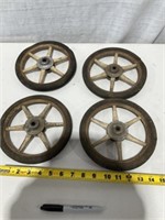 4- 8” Wooden Spoke Baby Carriage Wheels