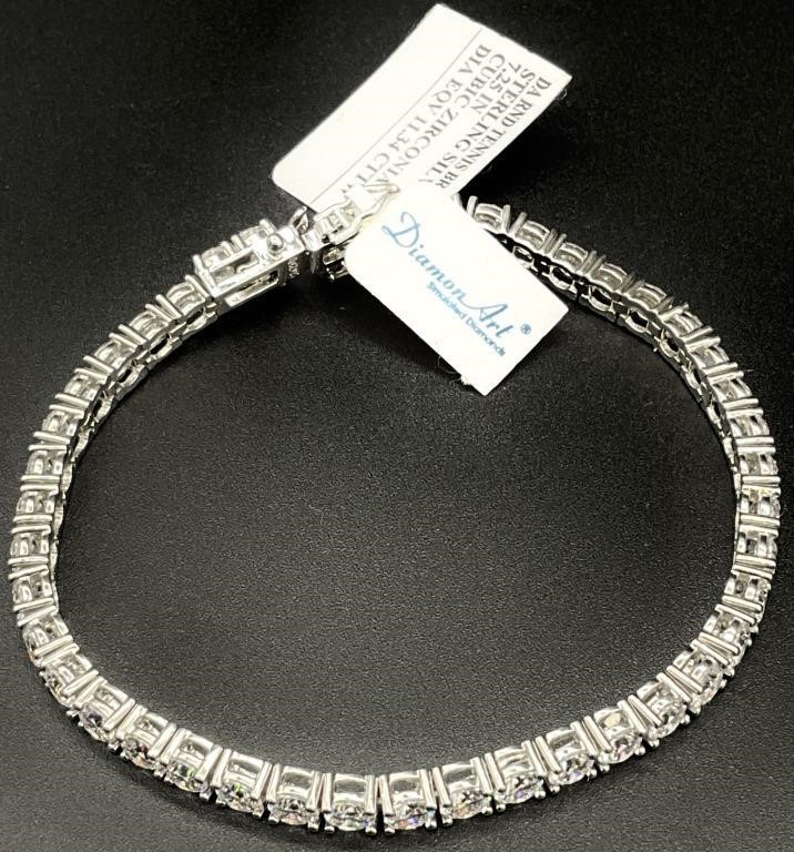 DiamonArt Sterling CZ Tennis Bracelet