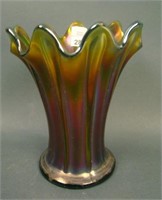 6 1/4” Tall N Thin Rib Flared Vase – Green (nice