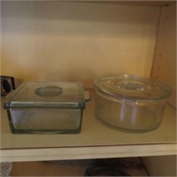 Lot of 2 Covered Refrigerator Dishes