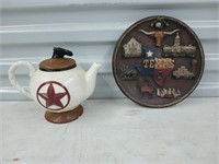 Texas decor, small tea pitcher